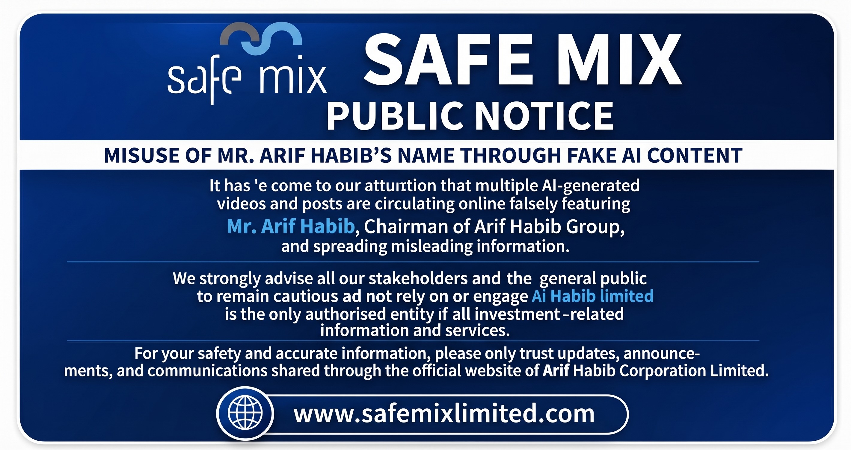 Safe Mix Public Notice